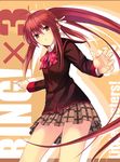  bow kitagawa_unagi little_busters! long_hair natsume_rin pink_bow ponytail school_uniform solo 