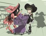  bad_id bad_pixiv_id hat inemuri_uno multiple_girls original shopping striped striped_legwear thighhighs witch_hat 