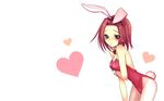  animal_ears artist_request blue_eyes blush bunny_ears bunnysuit code_geass heart kallen_stadtfeld leotard pantyhose pink_leotard red_hair short_hair solo wallpaper 