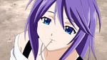  blue_eyes purple_hair rosario+vampire screencap shirayuki_mizore short_hair solo 