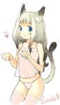  animal_ears bad_id bad_pixiv_id blue_eyes cat_ears copyright_request cuteg panties silver_hair solo tail thighhighs underwear 