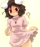  ? animal_ears blush bunny_ears hands inaba_tewi skirt skirt_lift solo touhou yuu_(kfc) 