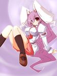  animal_ears between_breasts breasts bunny_ears long_hair moon necktie necktie_between_breasts purple_hair red_eyes red_neckwear reisen_udongein_inaba shirogane_(platinum) solo touhou 