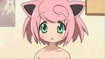  artist_request crossover gen_1_pokemon green_eyes jigglypuff jigglypuff_ears jpeg_artifacts lowres lucky_star moemon parody personification pink_hair pokemon pokemon_ears short_hair solo style_parody 