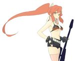  gun hiro_(dismaless) long_hair rifle solo tengen_toppa_gurren_lagann thighhighs weapon yoko_littner 