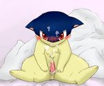  &#12375;&#12419;&#12427;&#12393;&#12425; blush cum erection feral front_view looking_at_viewer male masturbation nintendo penis pok&#233;mon pokemon quilava red_eyes shaldra solo tentacle_penis tentacles video_games 