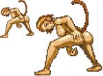  ape baboon breasts casetermk female hair hybrid low_res mammal marvel_vs_capcom monkey nipples nude plain_background primate pussy solo sonson tan 