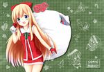  :d akaza_akari antlers blonde_hair blue_eyes bow candy candy_cane chibi chibi_inset christmas_tree double_bun food funami_yui gift gloves hair_bow heart holding holding_sack ikeda_chitose long_hair multiple_girls nagimi open_mouth sack santa_costume smile standing star sugiura_ayano tail toshinou_kyouko yoshikawa_chinatsu yuru_yuri 