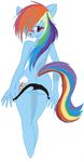  anthro anthrofied blush butt clothed clothing cutie_mark equine eyelashes female friendship_is_magic gloryworm hair horse long_hair looking_at_viewer mammal multi-colored_hair my_little_pony nude panties pony rainbow_dash_(mlp) rainbow_lightning_cloud skimpy solo tail underwear undressing unknown_artist 