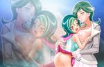  2girls age_difference ass blush breasts brown_eyes female gambler_club green_hair hair_bun milf mizuki_kotori_(yugioh_zexal) mizuki_kotori_(yuu-gi-ou_zexal) mother_and_daughter mrs._mizuki_(yuu-gi-ou_zexal) mrs_mizuki_(yugioh_zexal) multiple_girls nipples shirt short_hair skirt yu-gi-oh! yu-gi-oh!_zexal yuu-gi-ou_zexal 