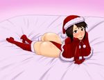  artist_request ass bed blush christmas huge_ass lying ml panties smile thong underwear 