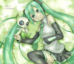  aqua_eyes aqua_hair celebi crossover detached_sleeves engrish gen_2_pokemon graphite_(medium) hatsune_miku kadokoa legendary_pokemon long_hair lying mixed_media necktie on_side pokemon pokemon_(creature) pokemon_(game) pokemon_gsc ranguage smile thighhighs traditional_media tree_shade very_long_hair vocaloid zettai_ryouiki 