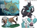  aboleth anal anthro canine cervine conditional_dnp displacer_beast dungeons_&amp;_dragons feline feral hybrid hypnosis lustylamb male male/male mammal mind_control size_difference tentacles underwater water wolf 