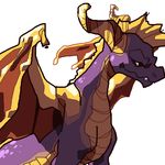  feral horn male purple_dragon purple_scales solo spyro spyro_the_dragon sunbearstars tail video_games wings 