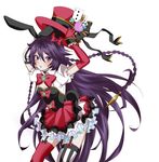  alice_(pandora_hearts) animal_ears braid bunny_ears hat kiniro_yasha long_hair pandora_hearts purple_eyes purple_hair solo very_long_hair 