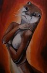  anthro breasts female foxia mammal mustelid nightmare_fuel nipples nude otter solo 