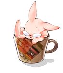  bad_id bad_pixiv_id barnaby_brooks_jr bunny cup glasses mochi_mocchi no_humans solo sweat tiger_&amp;_bunny transparent_background 