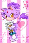  &hearts; &lt;3 amber_eyes blaze_the_cat boots bracelet cat colorful cute feline female jewelry mammal multicolored_background multicolored_clothing nude pink_theme plushie ponytail purple purple_body sega silver_the_hedgehog solo sonic_(series) tail unknown_artist warm_colors white_body yellow_eyes young 