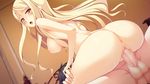  1boy 1girl ass blonde_hair breasts censored christina_lindberd game_cg indoors long_hair nipples nude penis pussy sex tel-o tentacle_lord 