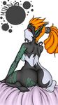  big_breasts big_butt body_markings breasts butt female hair looking_at_viewer looking_back markings midna nude orange_hair red_eyes side_boob sitting solo the_legend_of_zelda timmy22222001 twilight_princess video_games 