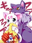 bird black_eyes blue_eyes cat hummy_(suite_precure) nabe_(ingenmame) no_humans noise_(suite_precure) p-chan_(suite_precure) precure seiren_(suite_precure) suite_precure yellow_eyes 