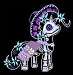  day_of_the_dead dia_de_los_muertos equine female feral friendship_is_magic horn horse mammal my_little_pony pony skeleton solo trixie_(mlp) unicorn violetmagician 