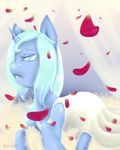  blue_hair equine female flow flower friendship fur gown hair horn horse is lingerie little magic mammal mlp:fim my my_little_pony oc original_character painting petals poizen ponies pony rose solo tumblr unicorn viscous xxpoizenxx zealotte 