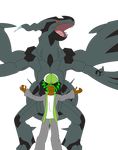  black_background duo feral flat_colors front_view junn legendary_pok&#233;mon nintendo noshade plain plain_background pok&#233;mon pok&eacute;mon razz size_difference transparent_background video_games zekrom 