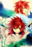  2boys asch child cloak green_eyes long_hair luke_fon_fabre multiple_boys red_hair tales_of_(series) tales_of_the_abyss 