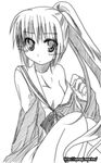  face genderswap genderswap_(mtf) greyscale kyon kyonko monochrome ryuuryuu solo suzumiya_haruhi_no_yuuutsu undressing 