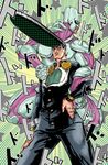  absurdres crazy_diamond diolemonde higashikata_jousuke highres jojo_no_kimyou_na_bouken male_focus pompadour stand_(jojo) 