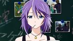  1280x720 purple_hair rosario+vampire screencap shirayuki_mizore short_hair wallpaper 