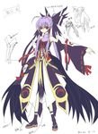  full_body hakurei_reimu meimu purple_hair red_eyes solo standing touhou 