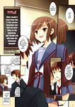  1girl blue_sailor_collar blue_skirt hard_translated highres kita_high_school_uniform kyon non-web_source sailor_collar sasaki_(suzumiya_haruhi) school_uniform serafuku skirt suzumiya_haruhi_no_yuuutsu translated yuuji 