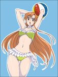  artist_request ball bare_arms beachball bikini code_geass frilled_bikini frills long_hair shirley_fenette solo swimsuit 