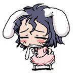  animal_ears baku_taso bunny_ears chibi inaba_tewi lowres solo touhou 