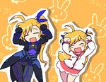  animated animated_gif caramelldansen dual_persona lyrical_nanoha mahou_shoujo_lyrical_nanoha mahou_shoujo_lyrical_nanoha_strikers multiple_girls older vivio 