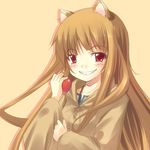  amarotamaro animal_ears bangs holo long_hair lowres solo spice_and_wolf wolf_ears 