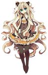  animal_ears aqua_eyes bad_id bad_pixiv_id blonde_hair curly_hair long_hair mzz pantyhose seeu solo very_long_hair vocaloid 