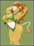  big_breasts bikini bovine breasts cattle clothed clothing cow cryptozoo female green_bikini hooves horn huge_breasts mammal nipples skimpy solo swimsuit tauren video_games warcraft world_of_warcraft 