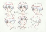  character_sheet closed_eyes collarbone color_trace male_focus natsuyasumi. official_art production_art translation_request yuu_(natsuyasumi.) 