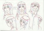  androgynous bare_shoulders character_sheet collarbone color_trace long_hair male_focus natsuki_(natsuyasumi.) natsuyasumi. official_art open_mouth otoko_no_ko production_art translation_request 