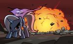  equine explosion female feral friendship_is_magic horn horse mammal my_little_pony pony trixie_(mlp) unicorn yikomega 