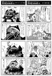  4koma 6+girls comic grand_knights_history greyscale lisha_stalake monochrome multiple_girls serizawa_enono translation_request 