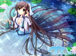  cabbit cleavage erect_nipples michiru_(midori_no_umi) midori_no_umi saeki_hokuto wallpaper wet_clothes 