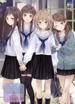  hanasaku_iroha kishida_mel matsumae_ohana oshimizu_nako seifuku thighhighs tsurugi_minko wakura_yuina 