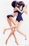  ef_~a_fairytale_of_the_two~ eyepatch nanao_naru school_swimsuit shindou_chihiro shindou_kei swimsuits 