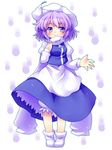  bad_id bad_pixiv_id bloomers blue_eyes breasts hat lavender_hair letty_whiterock medium_breasts minato0618 scarf short_hair skirt smile solo touhou underwear white_scarf 
