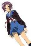  nagato_yuki nishiya_futoshi seifuku suzumiya_haruhi_no_yuuutsu vector_trace 