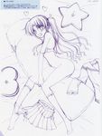  bottomless bra ef_~a_fairytale_of_the_two~ hayama_mizuki monochrome nanao_naru sketch 